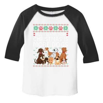 All I Want For Christmas Is More Dogs Ugly Xmas Sweater Gift Toddler Fine Jersey T-Shirt