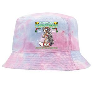 All I Want For Christmas Is A Australian Shepherd Santa Meaningful Gift Tie-Dyed Bucket Hat