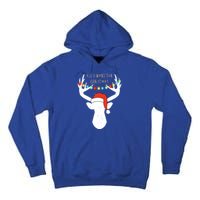 All I Want For Christmas Deer With Santa Hat Hunting Gift Tall Hoodie