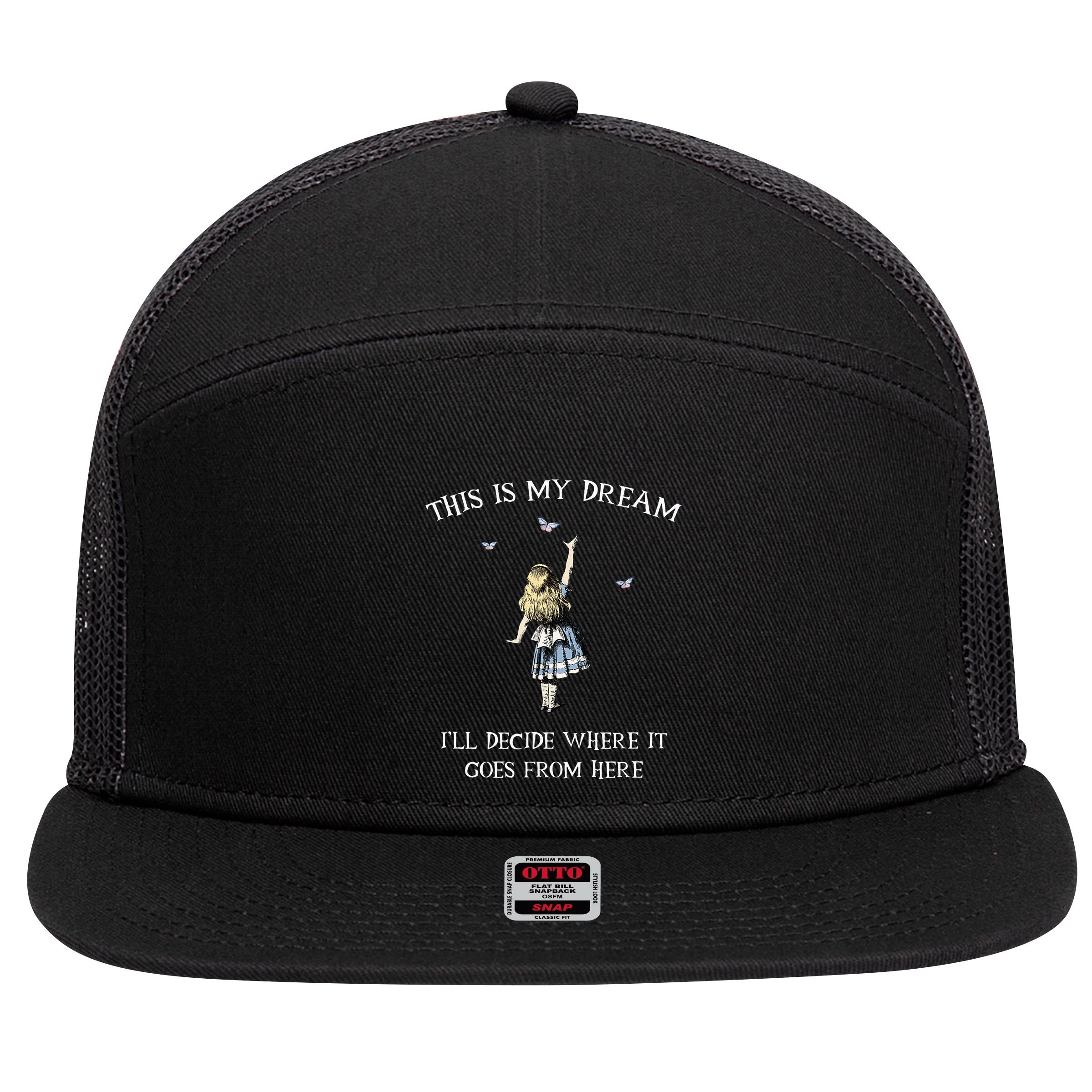 Alice In Wonderland This Is My Dream 7 Panel Mesh Trucker Snapback Hat