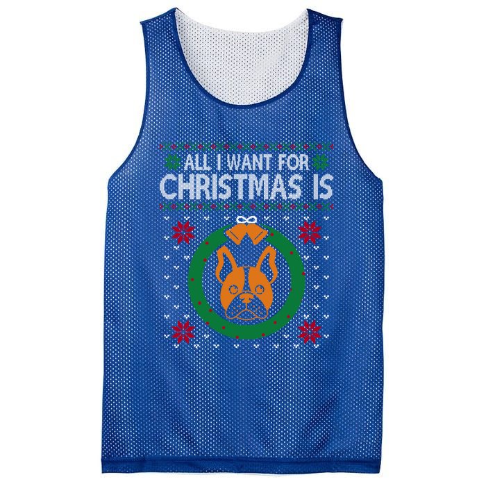 All I Want For Christmas Is French Bulldogs Meaningful Gift Mesh Reversible Basketball Jersey Tank