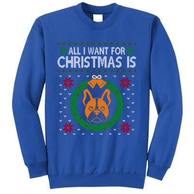 All I Want For Christmas Is French Bulldogs Meaningful Gift Tall Sweatshirt