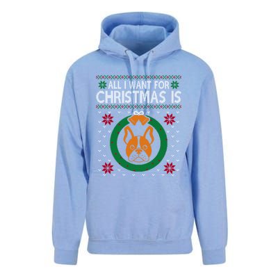 All I Want For Christmas Is French Bulldogs Meaningful Gift Unisex Surf Hoodie