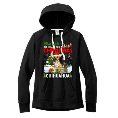 All I Want For Christmas Is A Chihuahua Family Pajamas Meaningful Gift Women's Fleece Hoodie