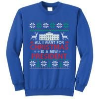 All I Want For Christmas Is A New President Funny Xmas Pjs Gift Sweatshirt