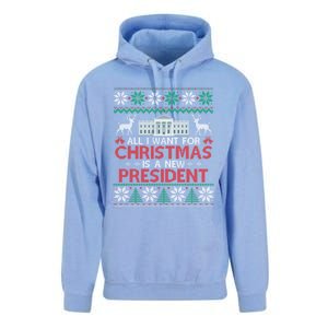 All I Want For Christmas Is A New President Funny Xmas Pjs Gift Unisex Surf Hoodie