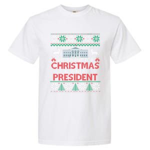 All I Want For Christmas Is A New President Funny Xmas Pjs Gift Garment-Dyed Heavyweight T-Shirt