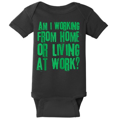 Am I Working From Home Or Living At Work Baby Bodysuit