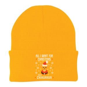 All I Want For Xmas Is My Chihuahua Ugly Christmas Sweater Cool Gift Knit Cap Winter Beanie