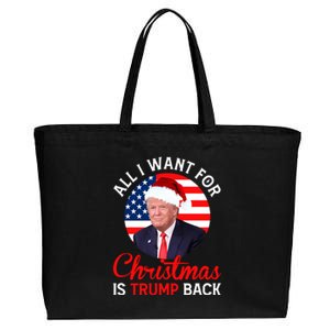 All I Want For Christmas Is Trump Back New Presiden Donald Trump Support Cotton Canvas Jumbo Tote