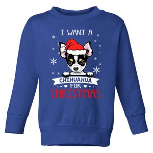 All I Want For Christmas Is A Chihuahua Xmas Dog Lover Cool Gift Toddler Sweatshirt