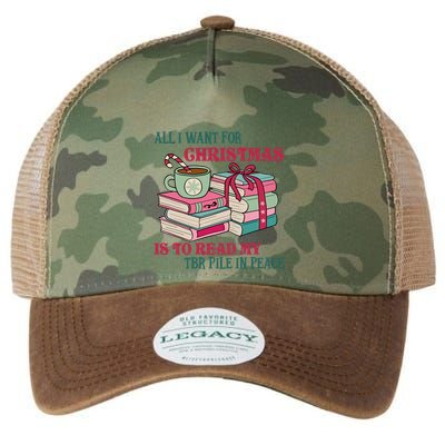 All I Want For Christmas Is To Read My TBR Pile In Peace Reading Books Gift Legacy Tie Dye Trucker Hat