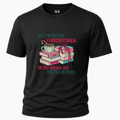 All I Want For Christmas Is To Read My TBR Pile In Peace Reading Books Gift Performance Shirt