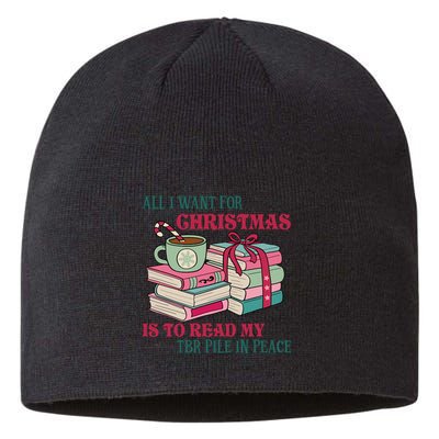 All I Want For Christmas Is To Read My TBR Pile In Peace Reading Books Gift Sustainable Beanie