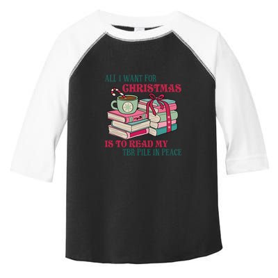 All I Want For Christmas Is To Read My TBR Pile In Peace Reading Books Gift Toddler Fine Jersey T-Shirt