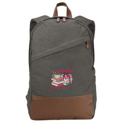 All I Want For Christmas Is To Read My TBR Pile In Peace Reading Books Gift Cotton Canvas Backpack