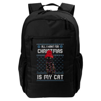 All I Want For Christmas Is My Cat Ugly Christmas Sweater Funny Gift Backpack