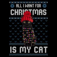 All I Want For Christmas Is My Cat Ugly Christmas Sweater Funny Gift Sustainable Bucket Hat