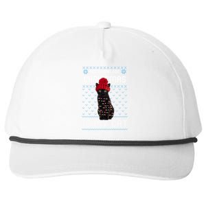 All I Want For Christmas Is My Cat Ugly Christmas Sweater Funny Gift Snapback Five-Panel Rope Hat