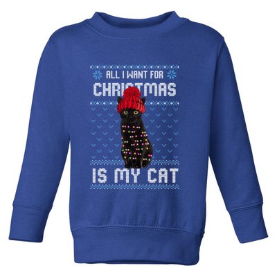 All I Want For Christmas Is My Cat Ugly Christmas Sweater Funny Gift Toddler Sweatshirt