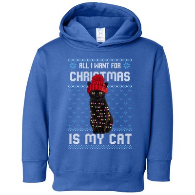 All I Want For Christmas Is My Cat Ugly Christmas Sweater Funny Gift Toddler Hoodie