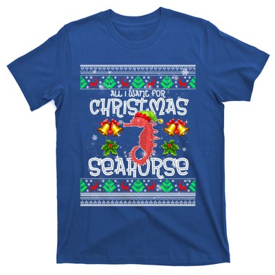 All I Want Is A Seahorse For Christmas Ugly Xmas Pajamas Meaningful Gift T-Shirt