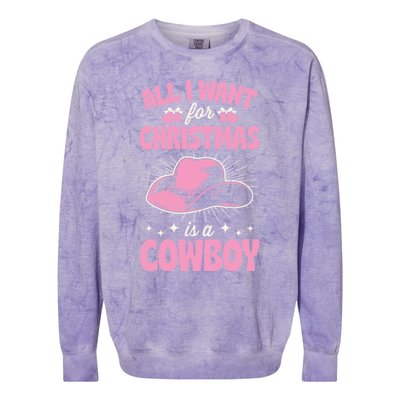 All I Want For Christmas Is A Cow Funny Cute Horse Gift Colorblast Crewneck Sweatshirt