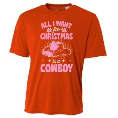 All I Want For Christmas Is A Cow Funny Cute Horse Gift Cooling Performance Crew T-Shirt