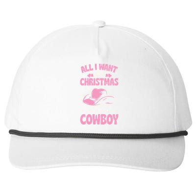 All I Want For Christmas Is A Cow Funny Cute Horse Gift Snapback Five-Panel Rope Hat