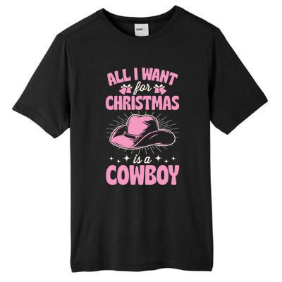 All I Want For Christmas Is A Cow Funny Cute Horse Gift Tall Fusion ChromaSoft Performance T-Shirt