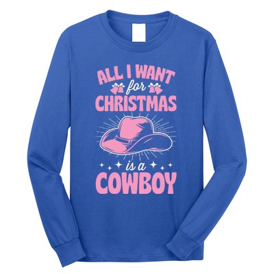 All I Want For Christmas Is A Cow Funny Cute Horse Gift Long Sleeve Shirt