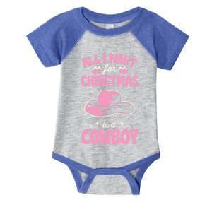 All I Want For Christmas Is A Cow Funny Cute Horse Gift Infant Baby Jersey Bodysuit