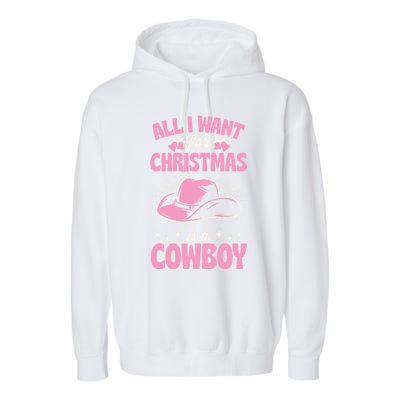 All I Want For Christmas Is A Cow Funny Cute Horse Gift Garment-Dyed Fleece Hoodie