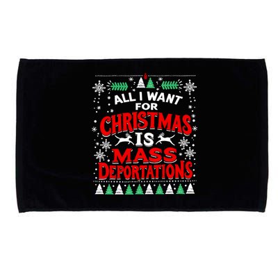 All I Want For Christmas Is Mass Deportation Microfiber Hand Towel