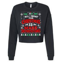 All I Want For Christmas Is Mass Deportation Cropped Pullover Crew