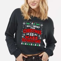 All I Want For Christmas Is Mass Deportation Cropped Pullover Crew