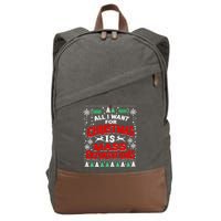 All I Want For Christmas Is Mass Deportation Cotton Canvas Backpack