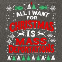 All I Want For Christmas Is Mass Deportation Cotton Canvas Backpack