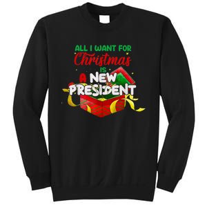 All I Want For Christmas Is A New President Funny Xmas Gifts Sweatshirt