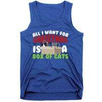 All I Want For Christmas Is A Box Of Cats Gift Tank Top