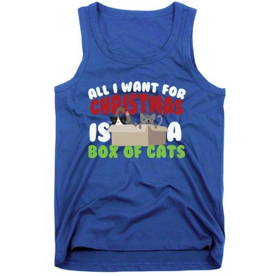 All I Want For Christmas Is A Box Of Cats Gift Tank Top