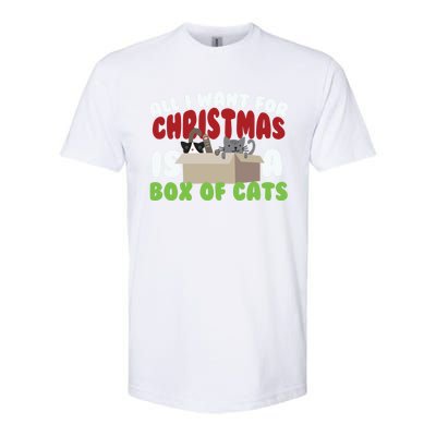 All I Want For Christmas Is A Box Of Cats Gift Softstyle CVC T-Shirt