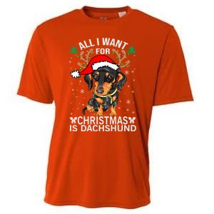 All I Want For Christmas Is More Dog Dachshund Christmas Funny Gift Cooling Performance Crew T-Shirt