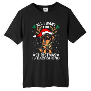 All I Want For Christmas Is More Dog Dachshund Christmas Funny Gift Tall Fusion ChromaSoft Performance T-Shirt