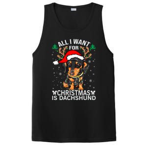 All I Want For Christmas Is More Dog Dachshund Christmas Funny Gift PosiCharge Competitor Tank