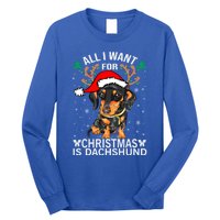 All I Want For Christmas Is More Dog Dachshund Christmas Funny Gift Long Sleeve Shirt