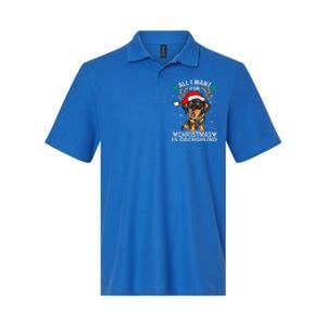 All I Want For Christmas Is More Dog Dachshund Christmas Funny Gift Softstyle Adult Sport Polo