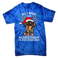 All I Want For Christmas Is More Dog Dachshund Christmas Funny Gift Tie-Dye T-Shirt