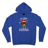 All I Want For Christmas Is More Dog Dachshund Christmas Funny Gift Tall Hoodie