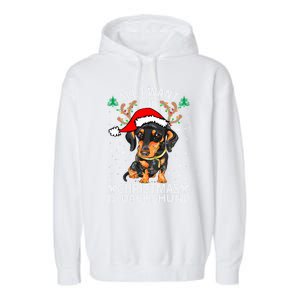 All I Want For Christmas Is More Dog Dachshund Christmas Funny Gift Garment-Dyed Fleece Hoodie